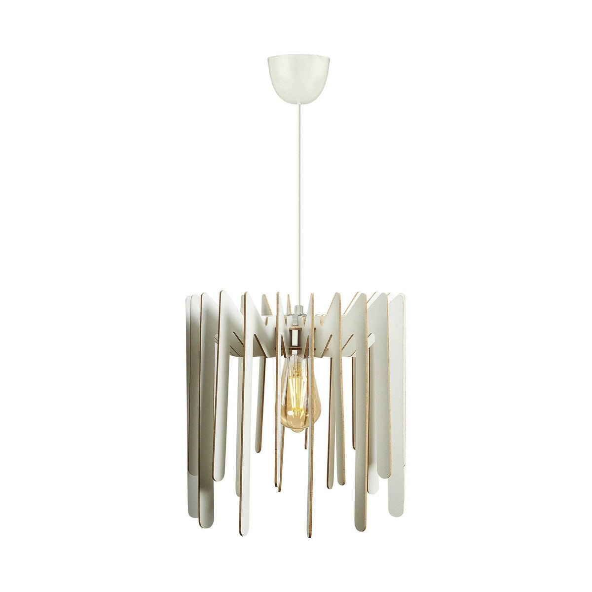 Lustra 390FLH1521, alb, 30x30x65 cm