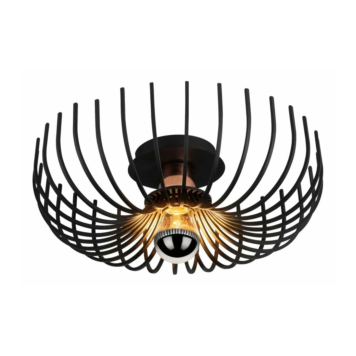 Lustra ASPENDOS-N-641, negru, metal, 36x12 cm