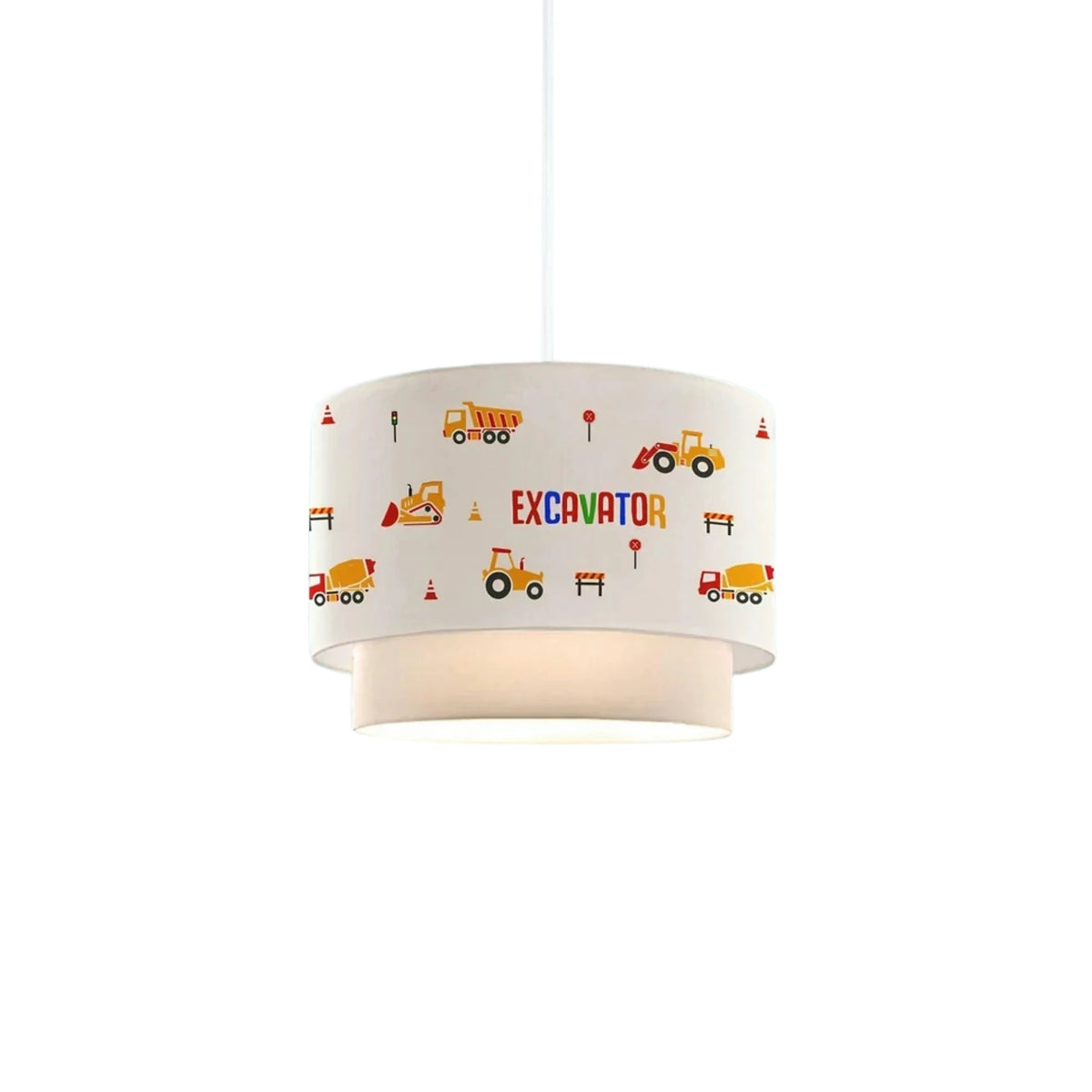 Lustra AYD-3030, crem/galben, material textil/metal, 30x70 cm
