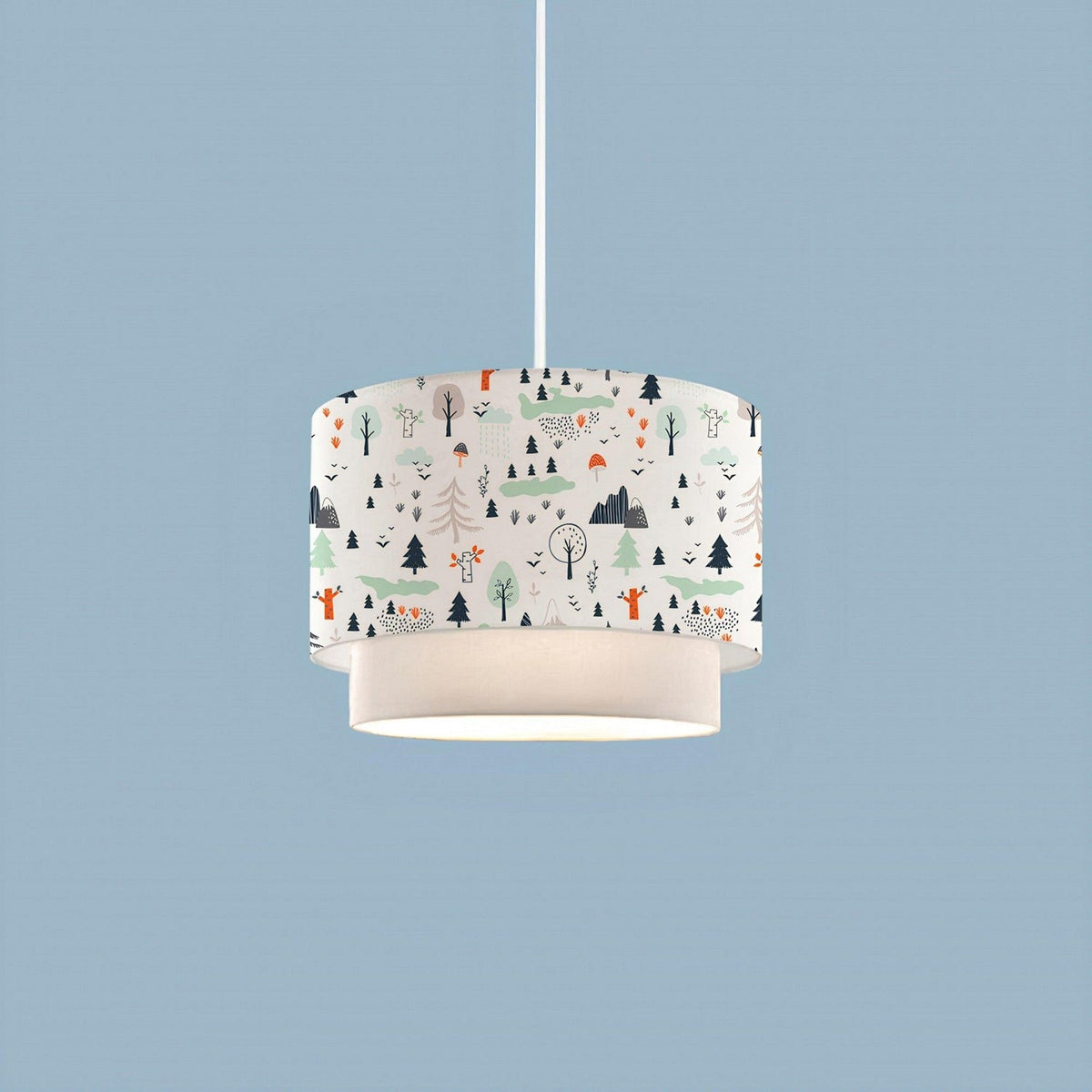 Lustra AYD-3391, multicolor, material textil/metal, 30x20x70 cm