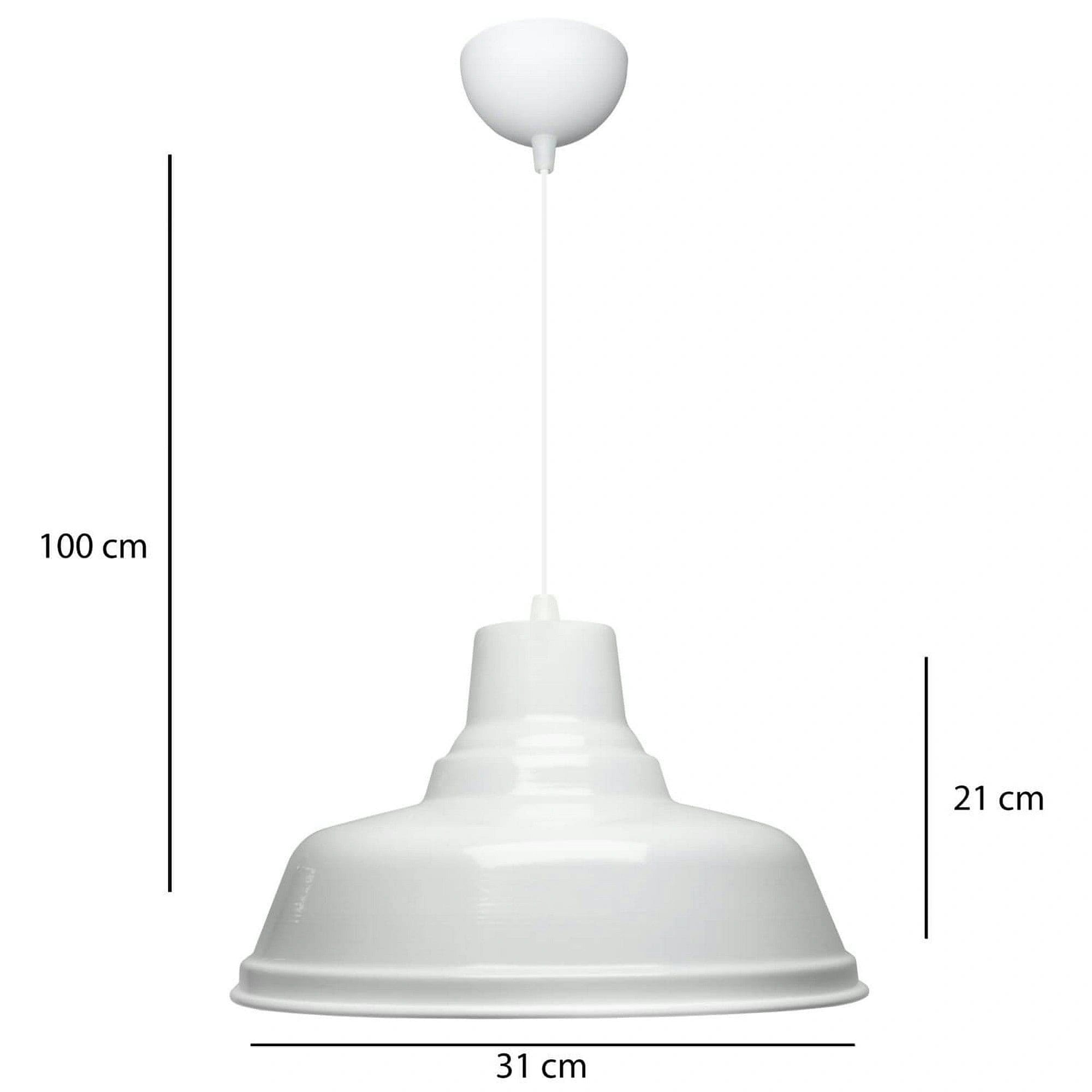 Lustra AYD-3709, alb, metal, 31x100 cm