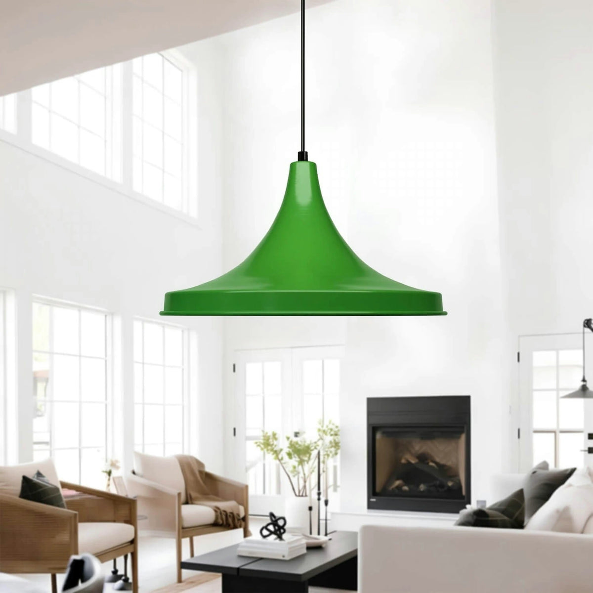 Lustra AYD-3718, verde, metal, 30x120 cm