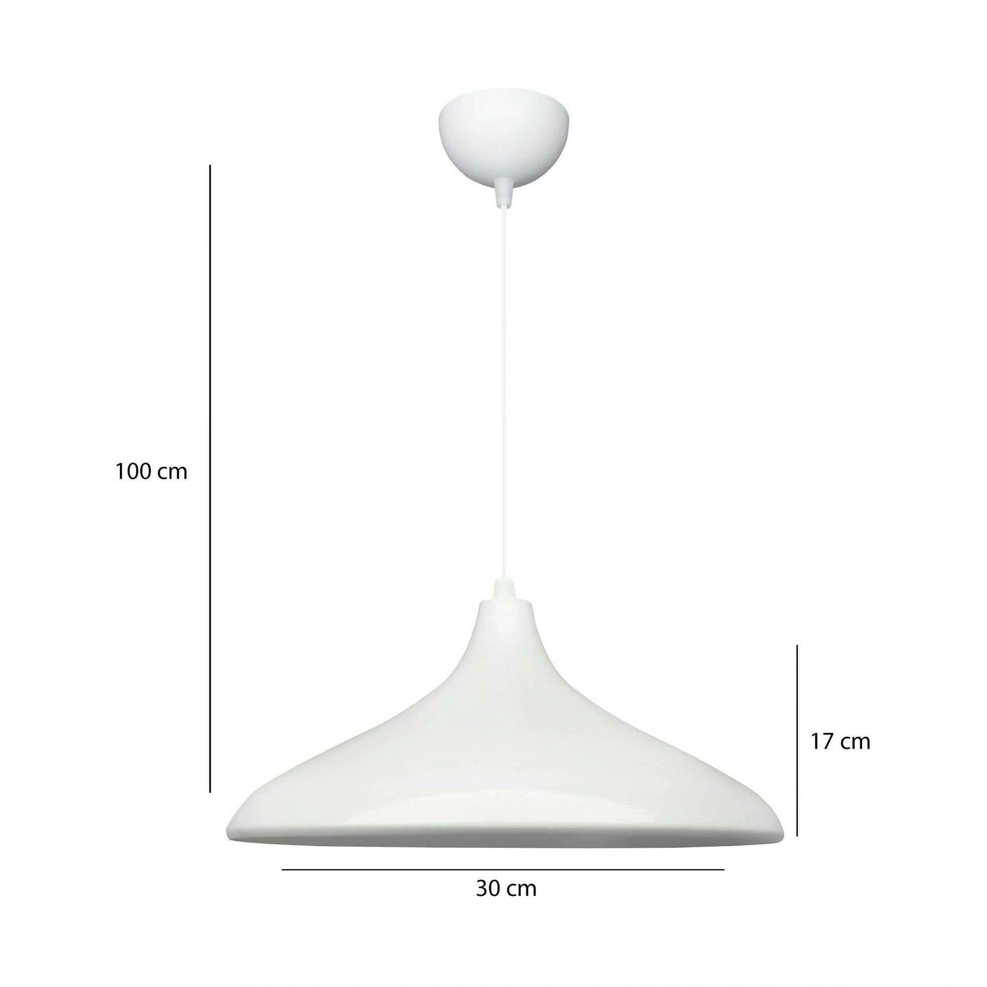 Lustra AYD-3726, alb, metal, 30x100 cm