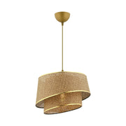Lustră BARETTE HAZERAN, auriu, metal/textil, 32x65 cm