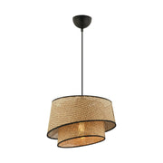 Lustră BARETTE HAZERAN, auriu/negru, metal/textil, 32x65 cm