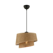 Lustră BARETTE HAZERAN,negru/auriu, metal/textil, 32x65 cm