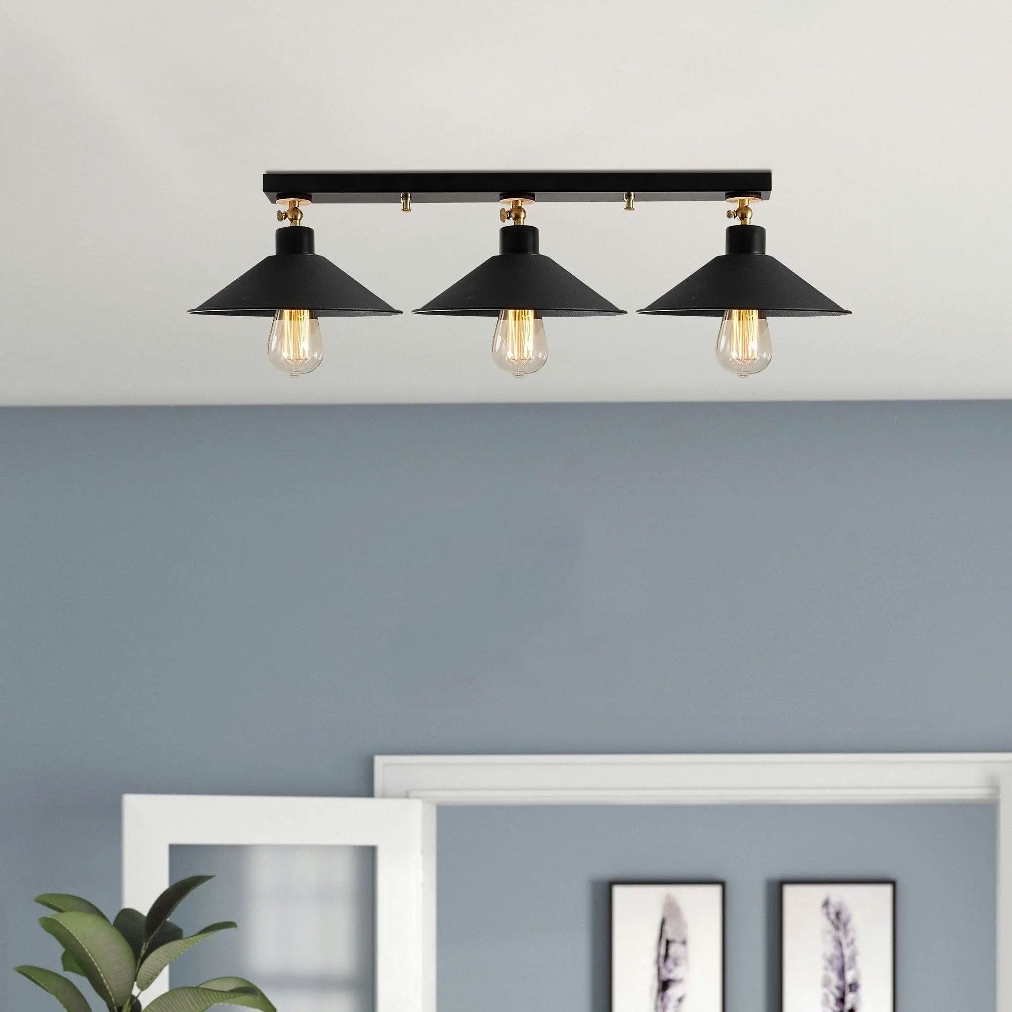 Lustra BERCESTE N 660, negru, metal, 80x24x16 cm