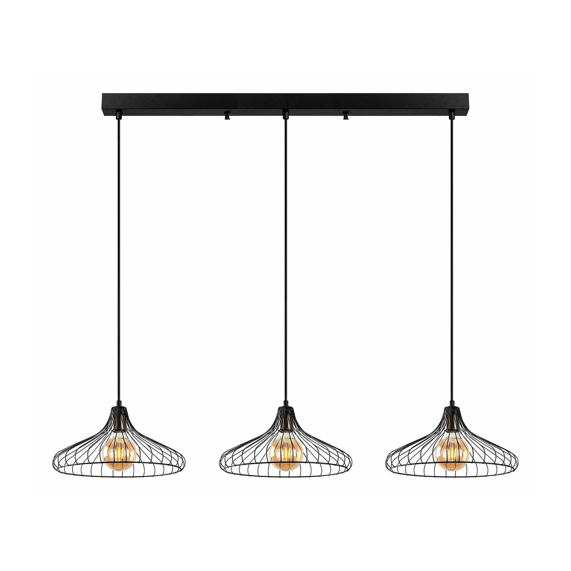Lustra DEPAY 11260, negru, metal, 148x36x30-120 cm
