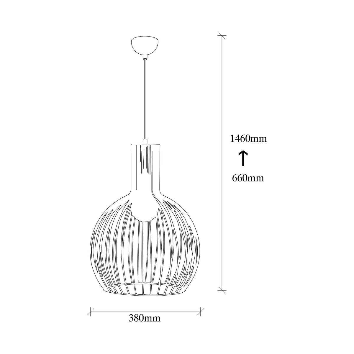 Lustra FELLINI MR 756, negru, metal, 38x66-146 cm