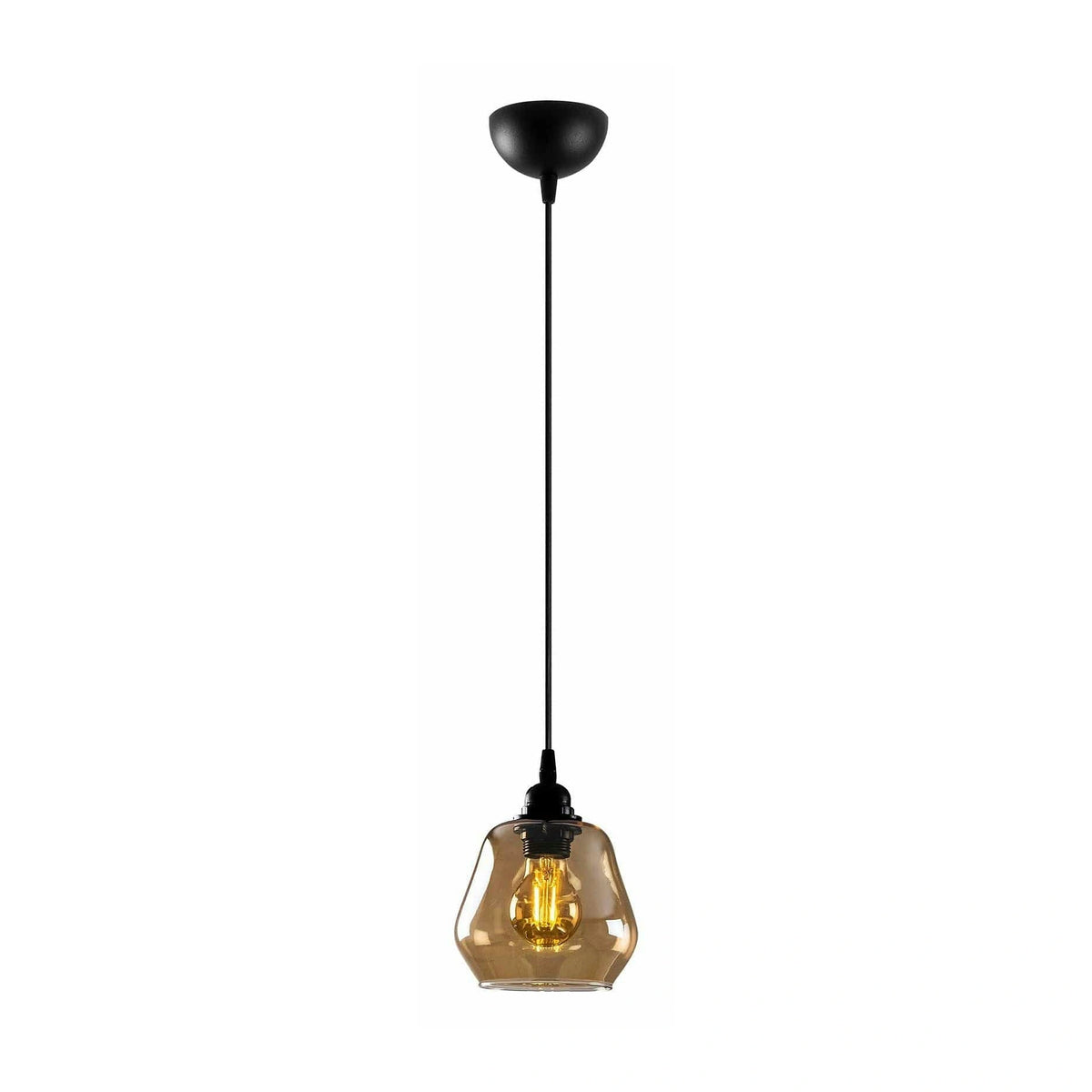 Lustra GOLD 030, negru/auriu, metal/sticla, 15x30-110 cm