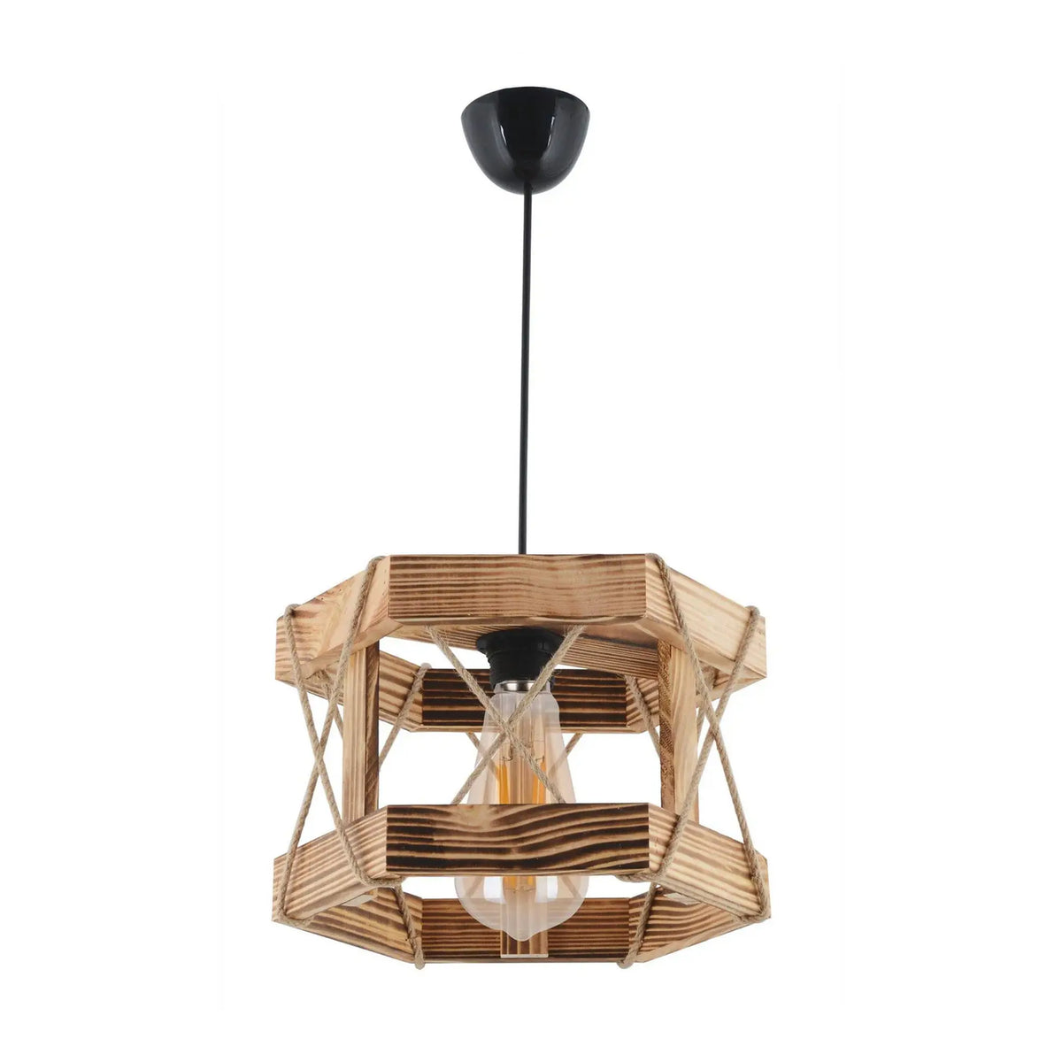 Lustra HEXAGONAL, stejar, lemn, 29x64 cm