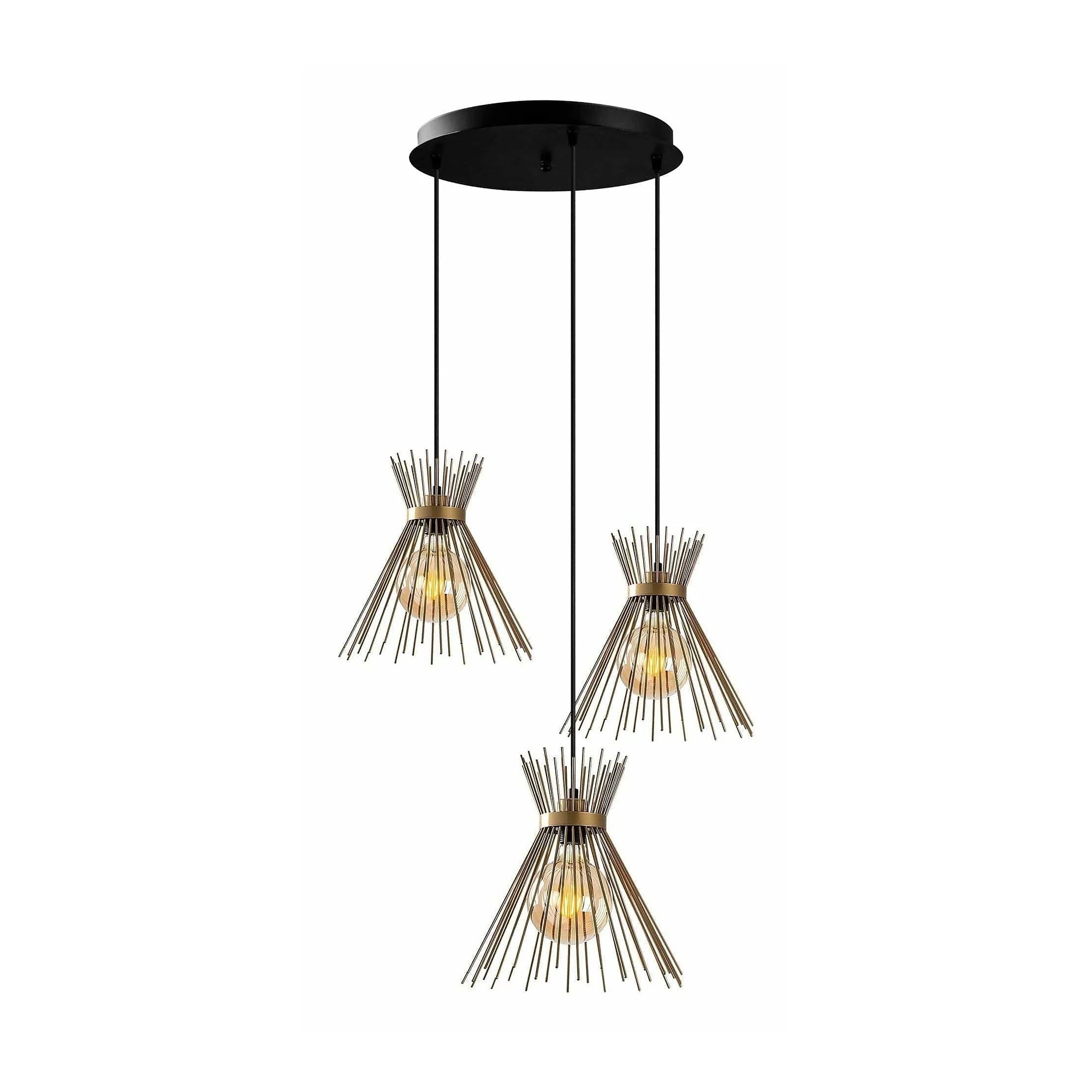 Lustra KIRPI 3086, metal, 63x63x48-128 cm