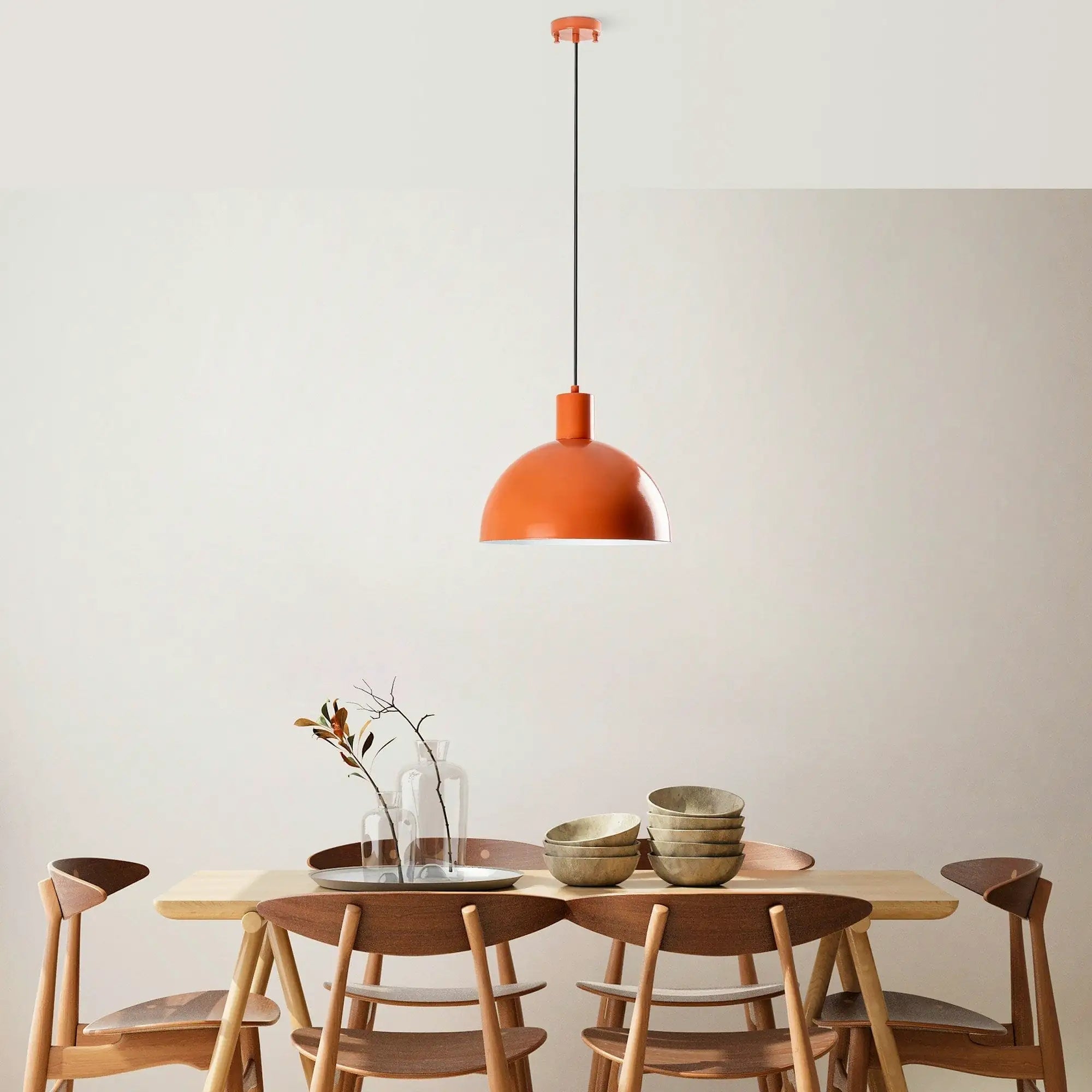 Lustra KURE 993, portocaliu, metal, 30x28-117 cm
