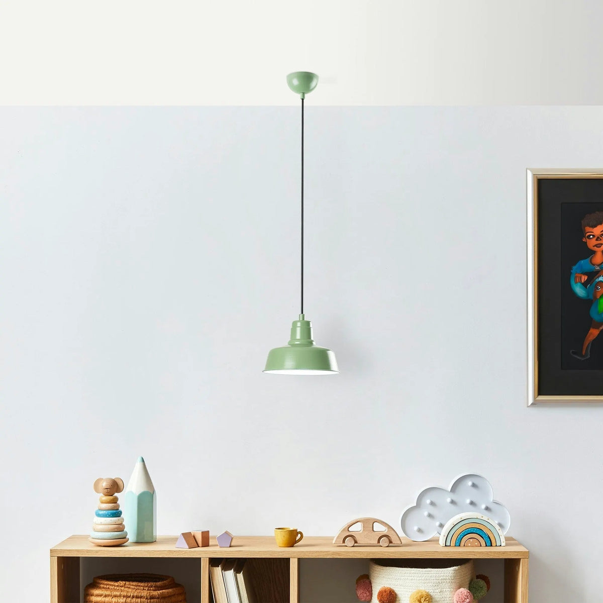 Lustra MEMATI, verde menta, metal, 19x21-108 cm