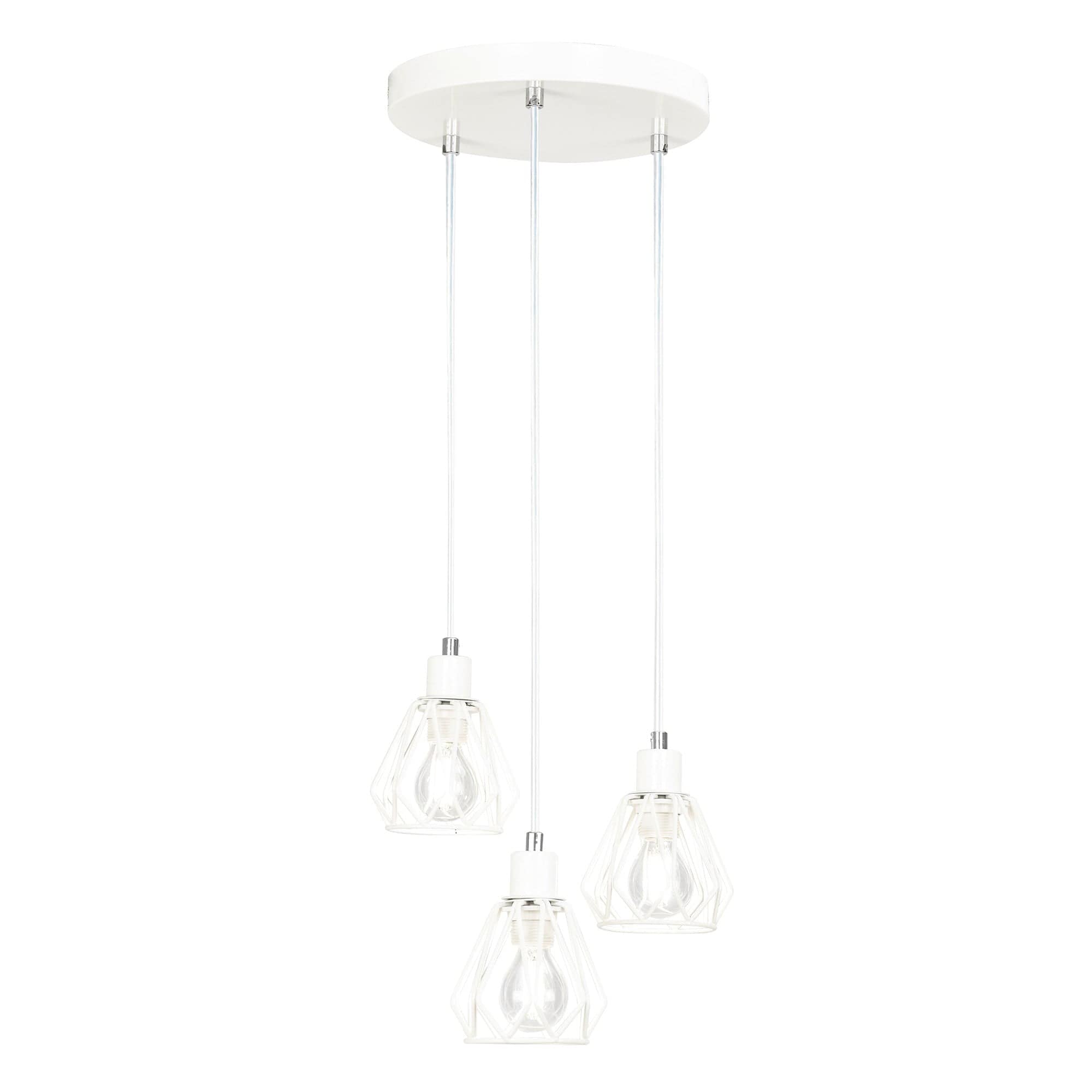 Lustra OKIRA TIP 1, alb, metal, 22x22x115 cm