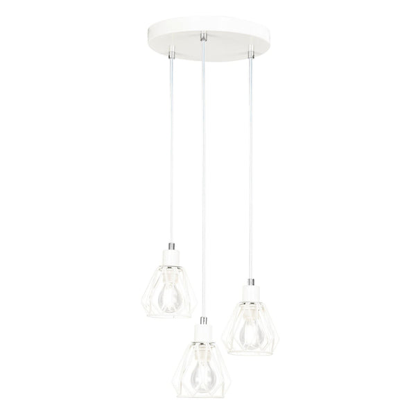 Lustra OKIRA TIP 1, alb, metal, 22x22x115 cm