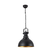Lustră SAGLAM 3710 1, negru, metal/lemn, 31x85 cm