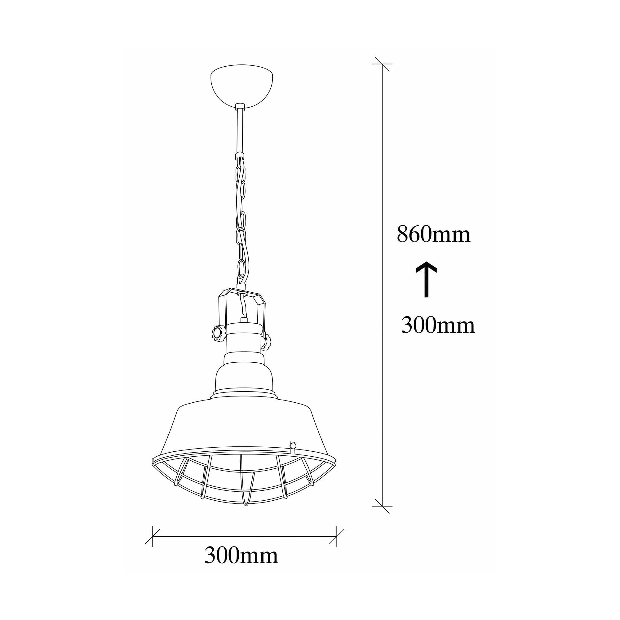 Lustra SAGLAM 3716, negru, metal, 30x30-86 cm