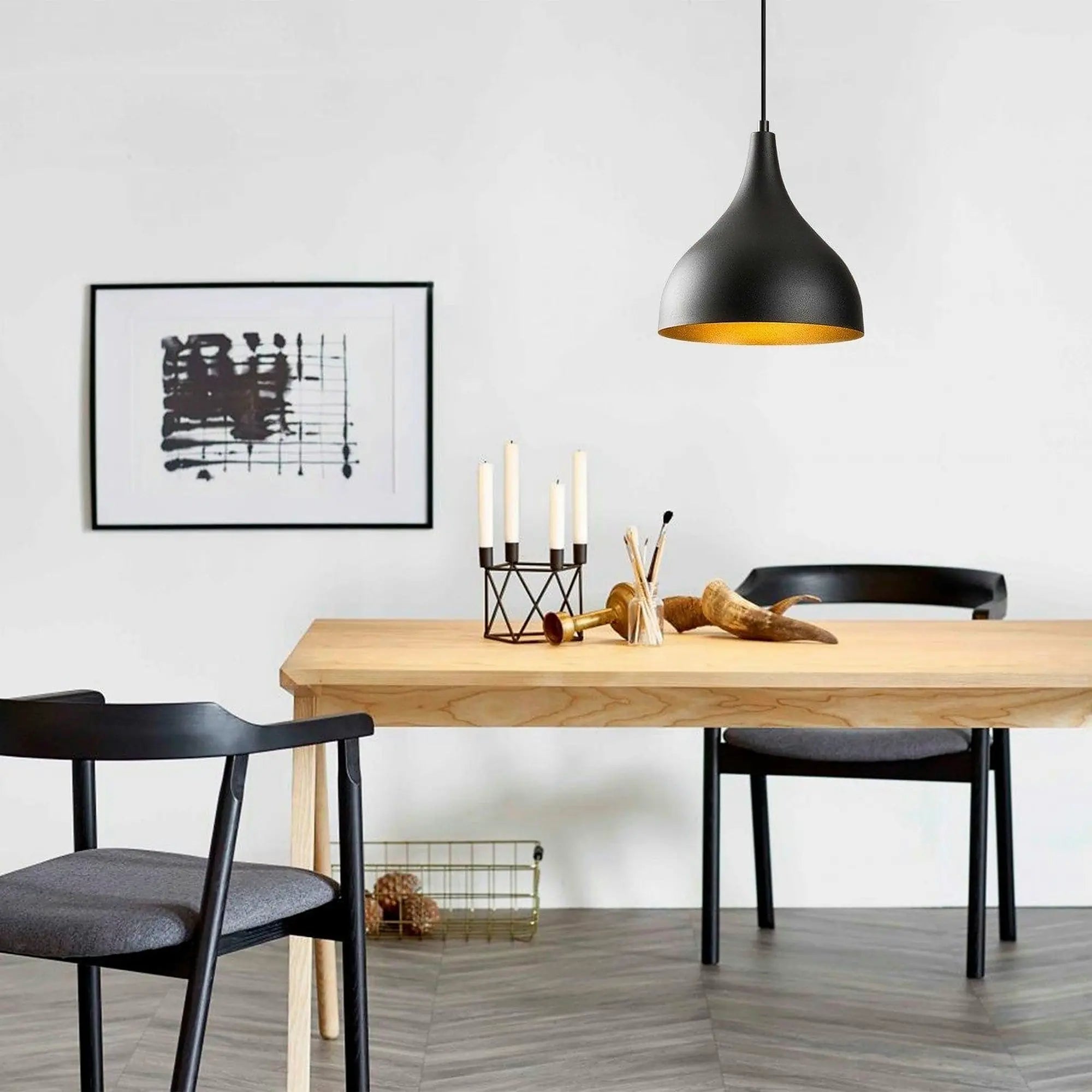 Lustra SAGLAM 3760, negru, metal, 26x40-126 cm