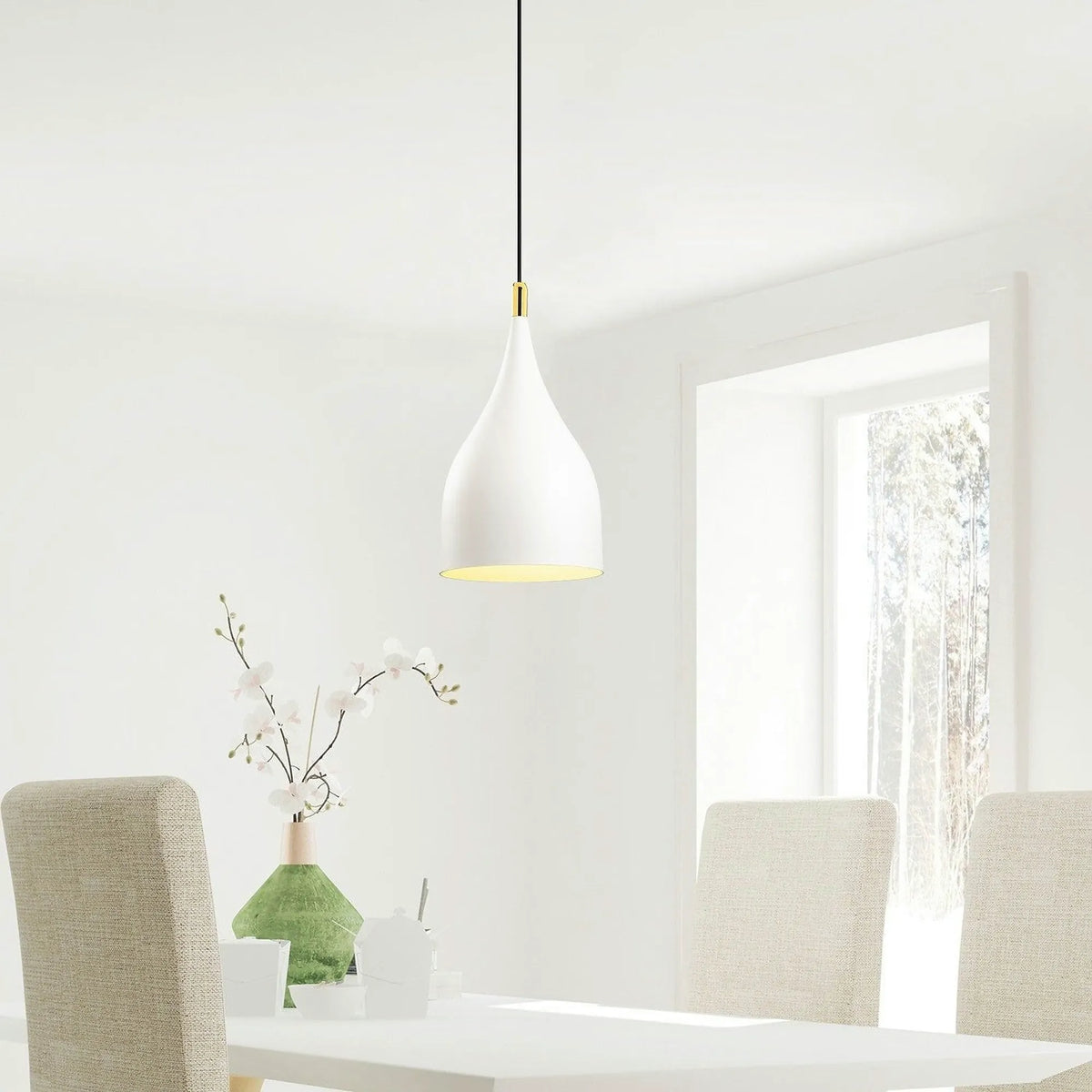 Lustra SAGLAM 3771, alb/negru, metal, 25x51-137 cm