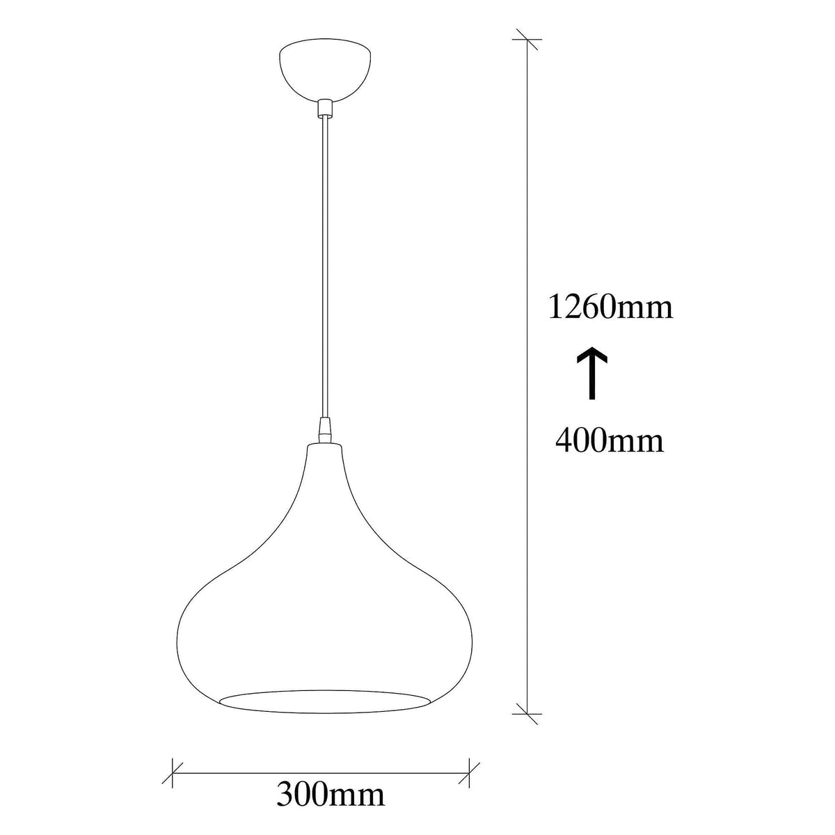 Lustra Saglam 3774, negru, metal, 30x40-126 cm
