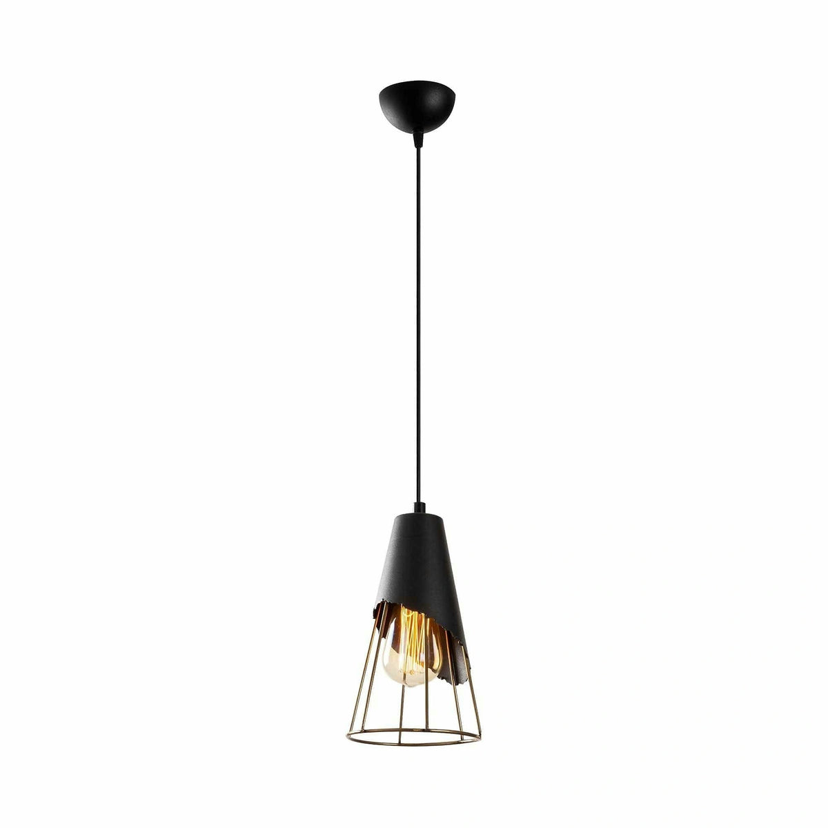 Lustra SIVANI TEL-MR-828, negru, metal, 17x44-124 cm