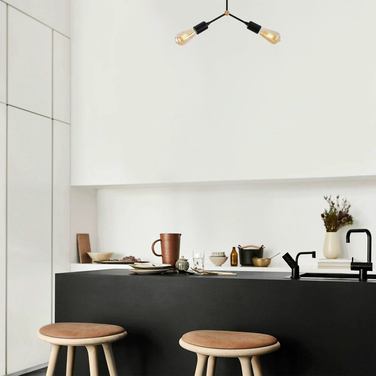 Lustra SPARROW 1252, negru, metal, 34x10x26 cm