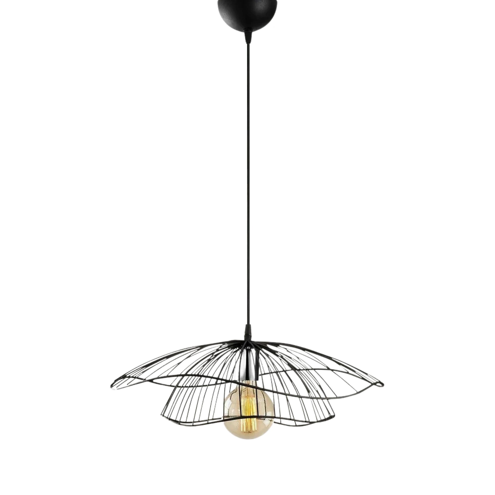 Lustra TEL 6500, negru, metal, 50x111 cm