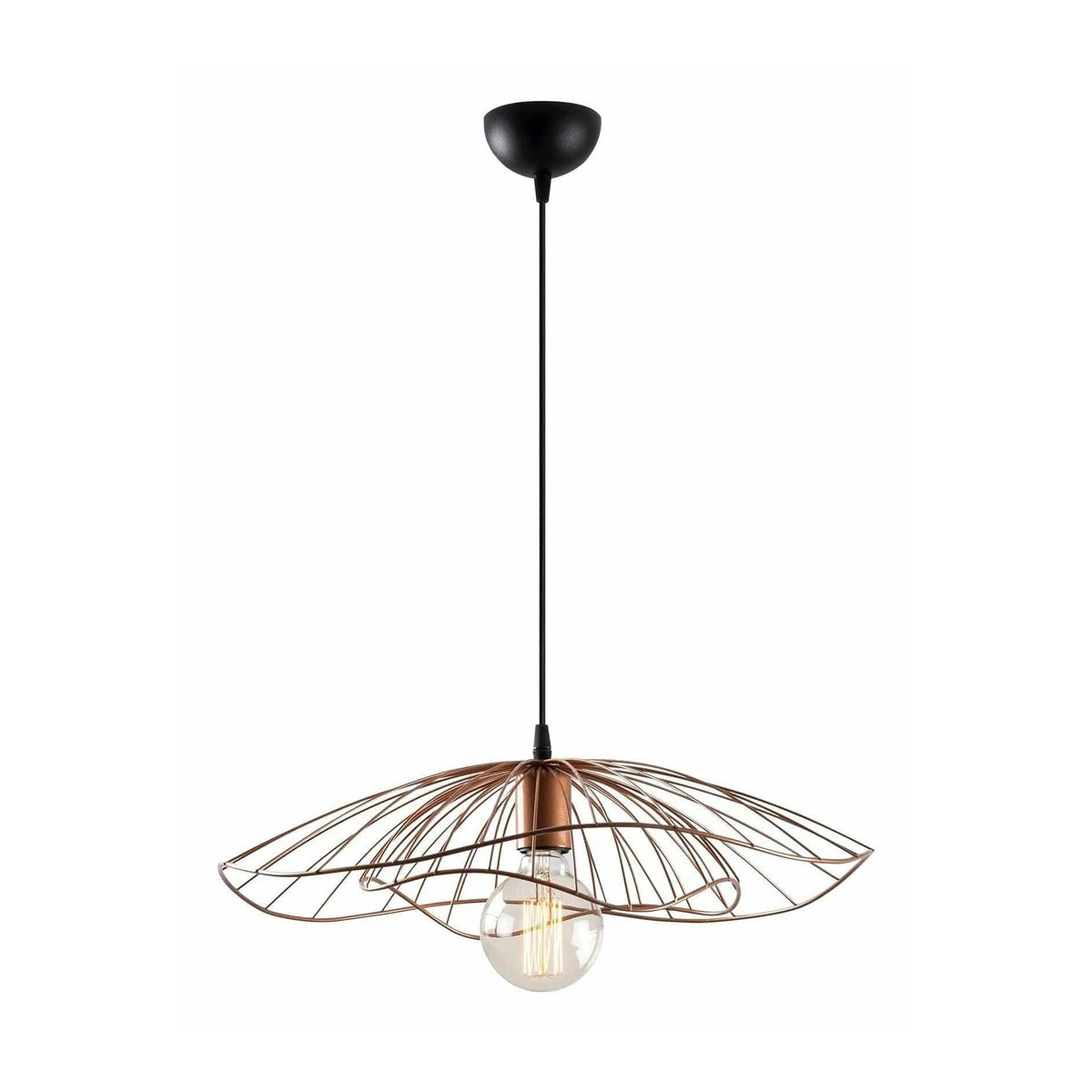 Lustra TEL 6501, metal, auriu-rose, 50x111 cm