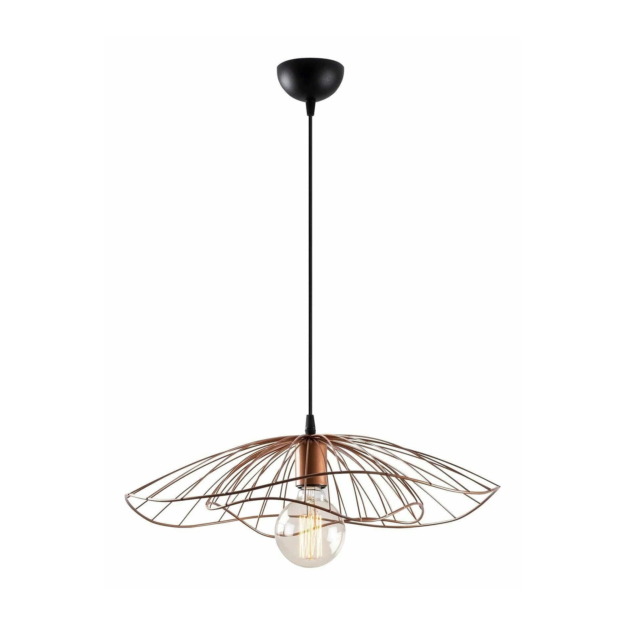 Lustra TEL 6501, metal, auriu-rose, 50x111 cm
