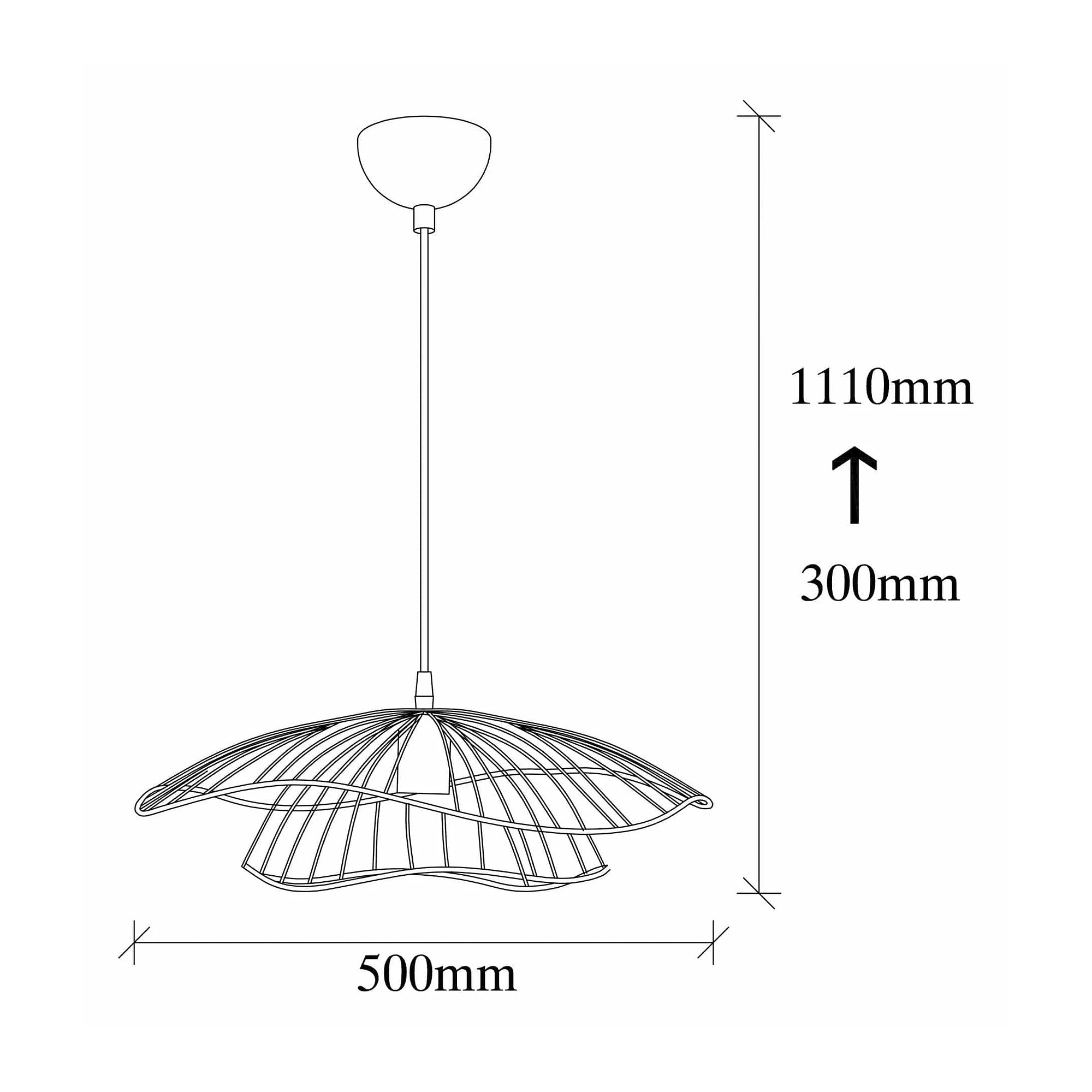 Lustra TEL 6501, metal, auriu-rose, 50x111 cm
