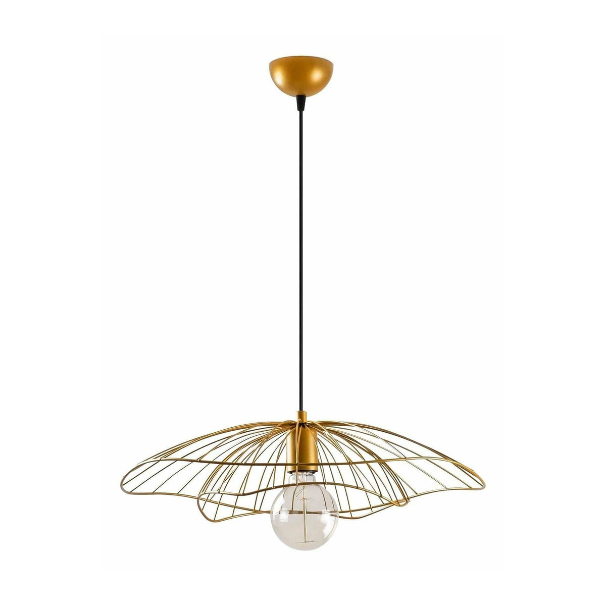 Lustra TEL 6502, auriu, metal, 50x111 cm