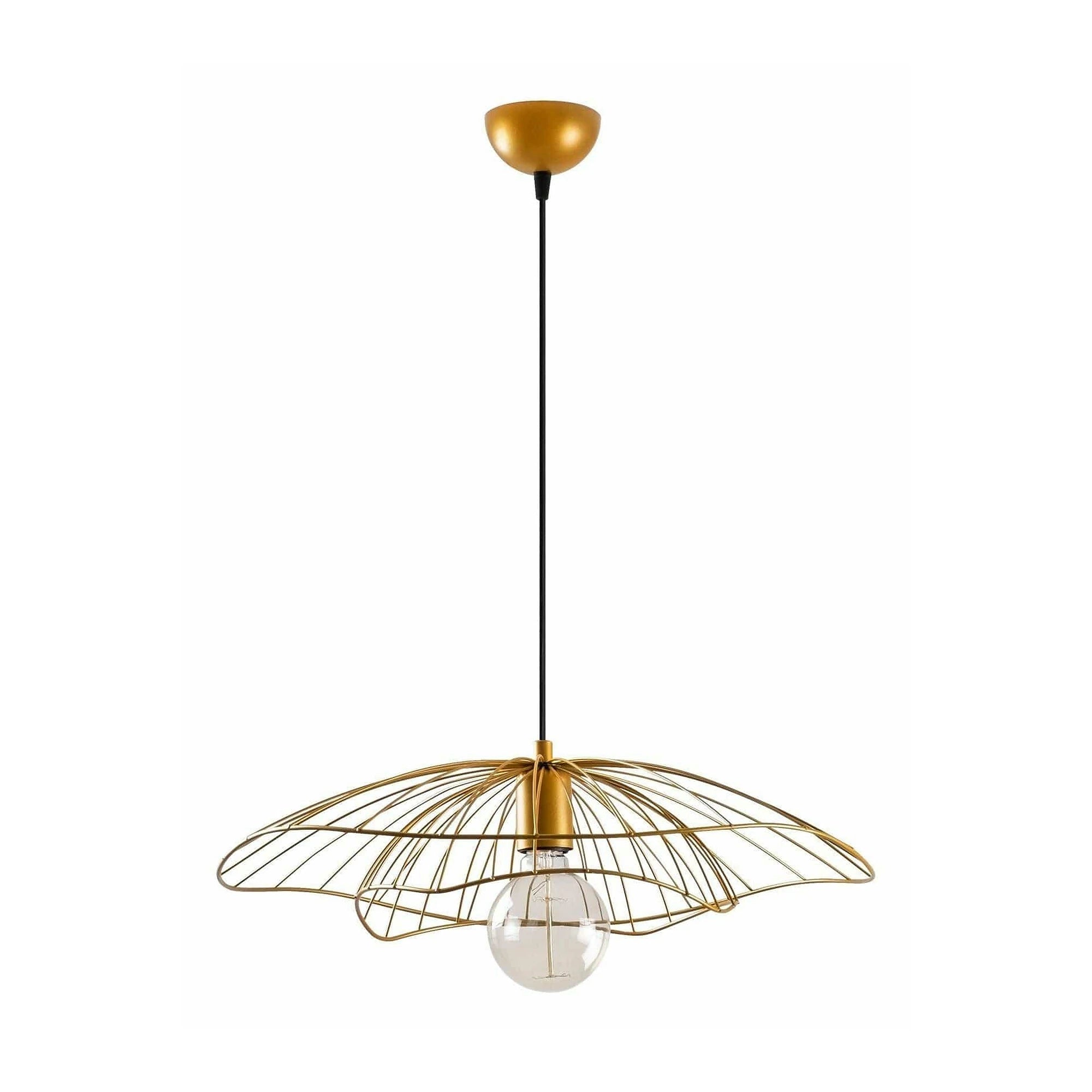 Lustra TEL 6502, auriu, metal, 50x111 cm