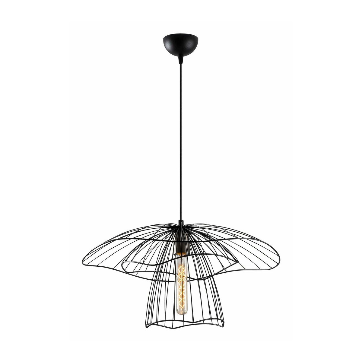 Lustra TEL 6504, negru, metal, 50x123 cm