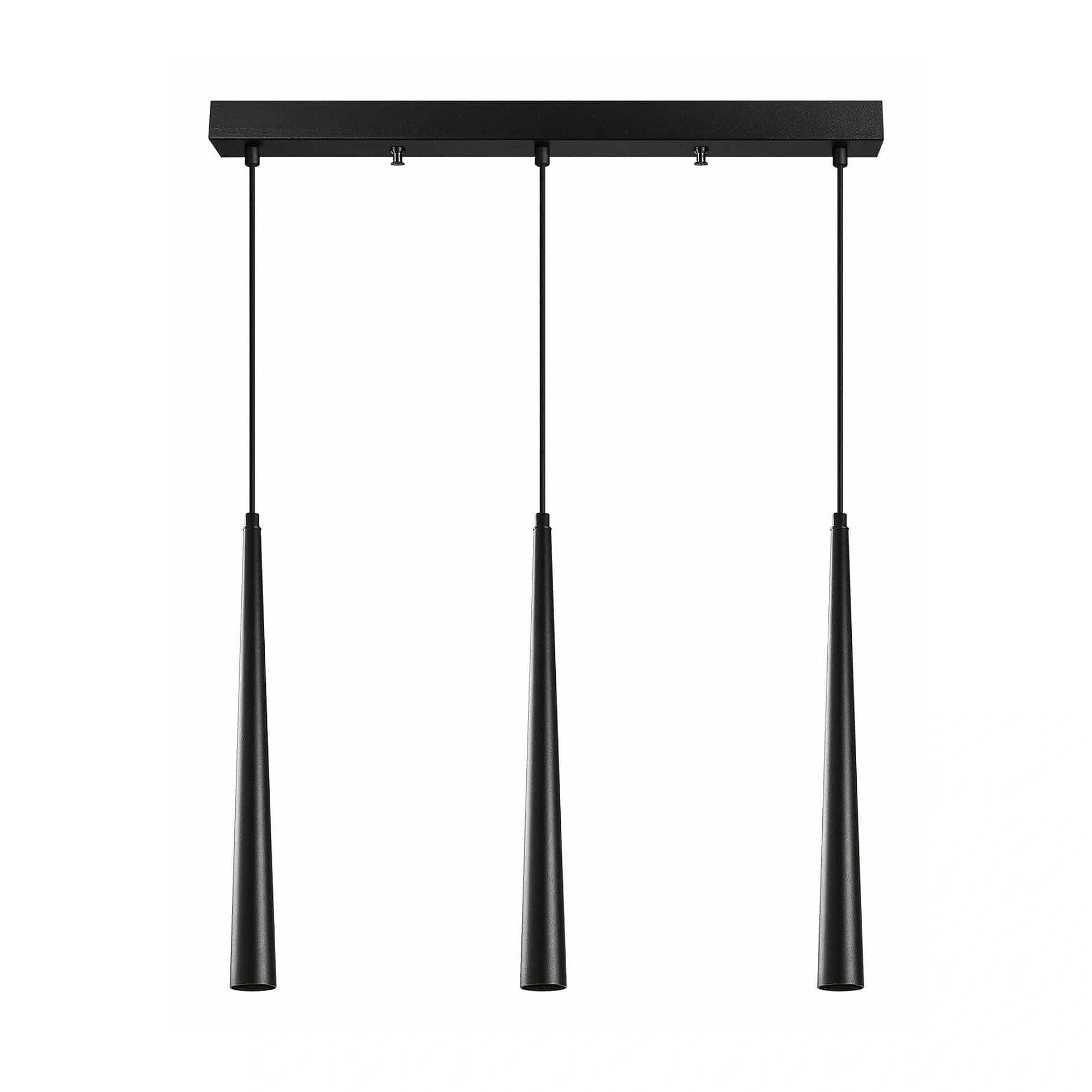 Lustra UZUM 6074, negru, metal, 58x4x45-135 cm