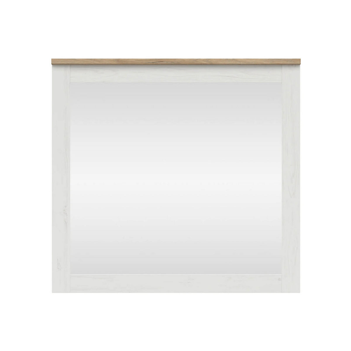 Oglinda LOKSA, alb/stejar, PAL laminat, 96x4x91 cm