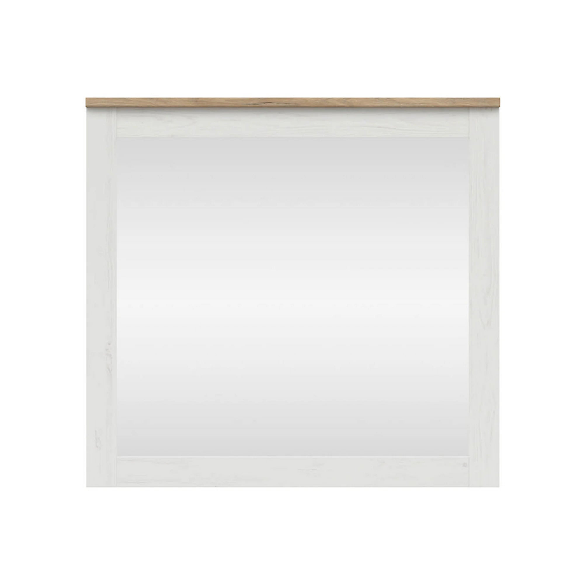 Oglinda LOKSA, alb/stejar, PAL laminat, 96x4x91 cm