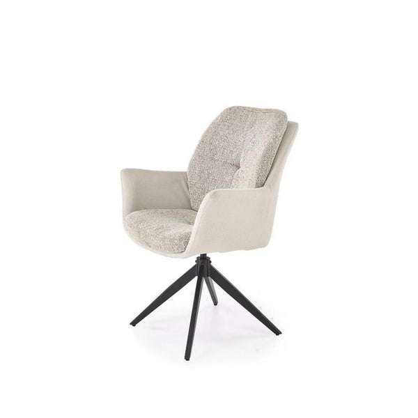 Scaun K591, gri deschis/negru, stofa clasica/otel, 65x73x94 cm