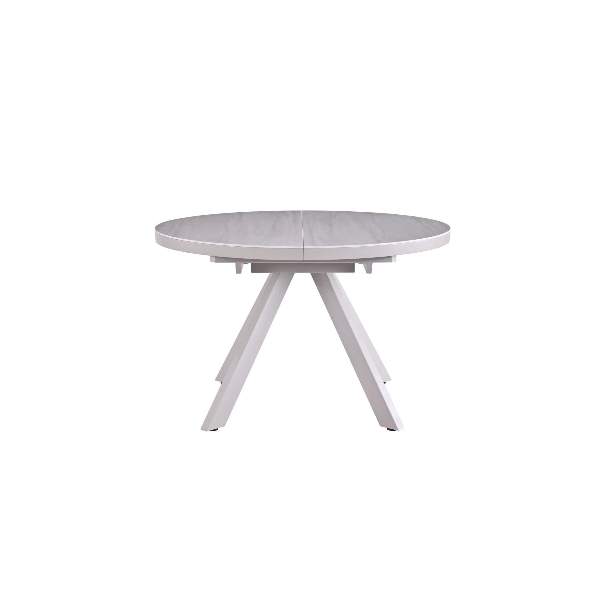 Masa extensibila LYRA, crem cu efect de marmura/gri, 120/160x120x75 cm