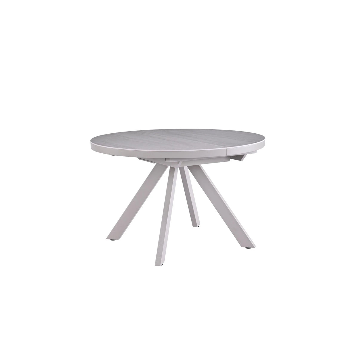 Masa extensibila LYRA, crem cu efect de marmura/gri, 120/160x120x75 cm