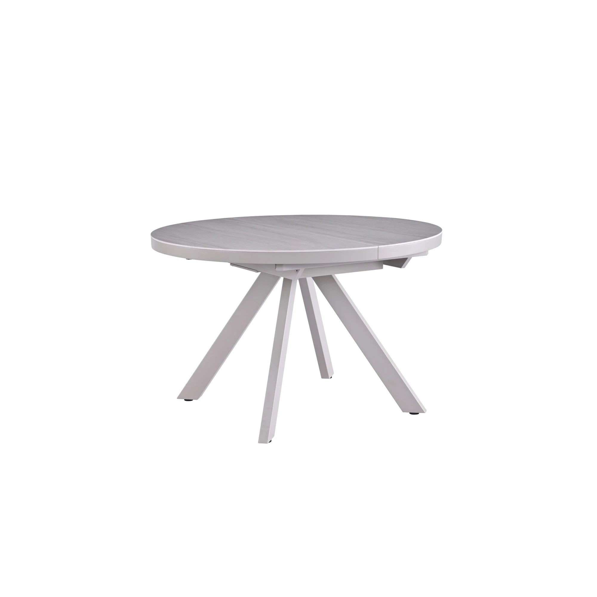 Masa extensibila LYRA, crem cu efect de marmura/gri, 120/160x120x75 cm