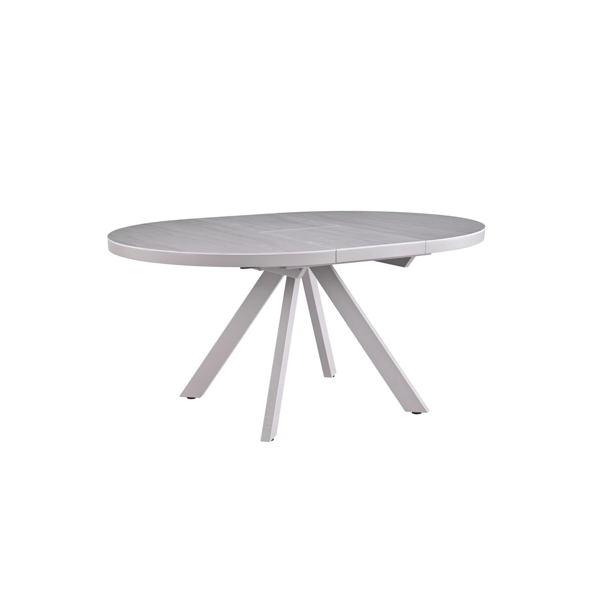 Masa extensibila LYRA, crem cu efect de marmura/gri, 120/160x120x75 cm