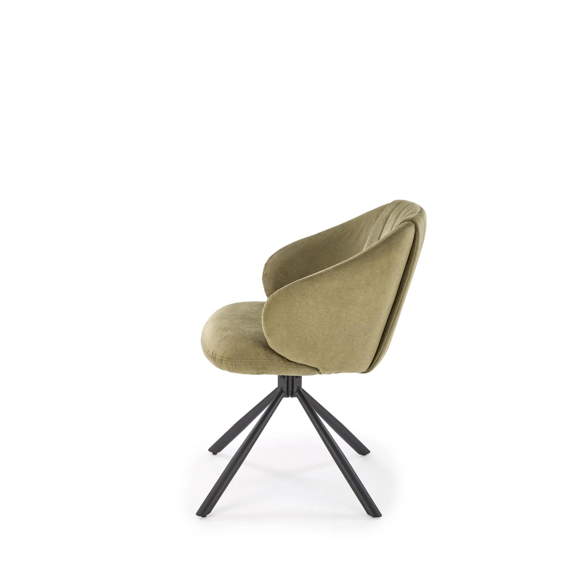 Scaun rotativ K533, verde/negru, stofa clasica/metal, 57x60x80 cm