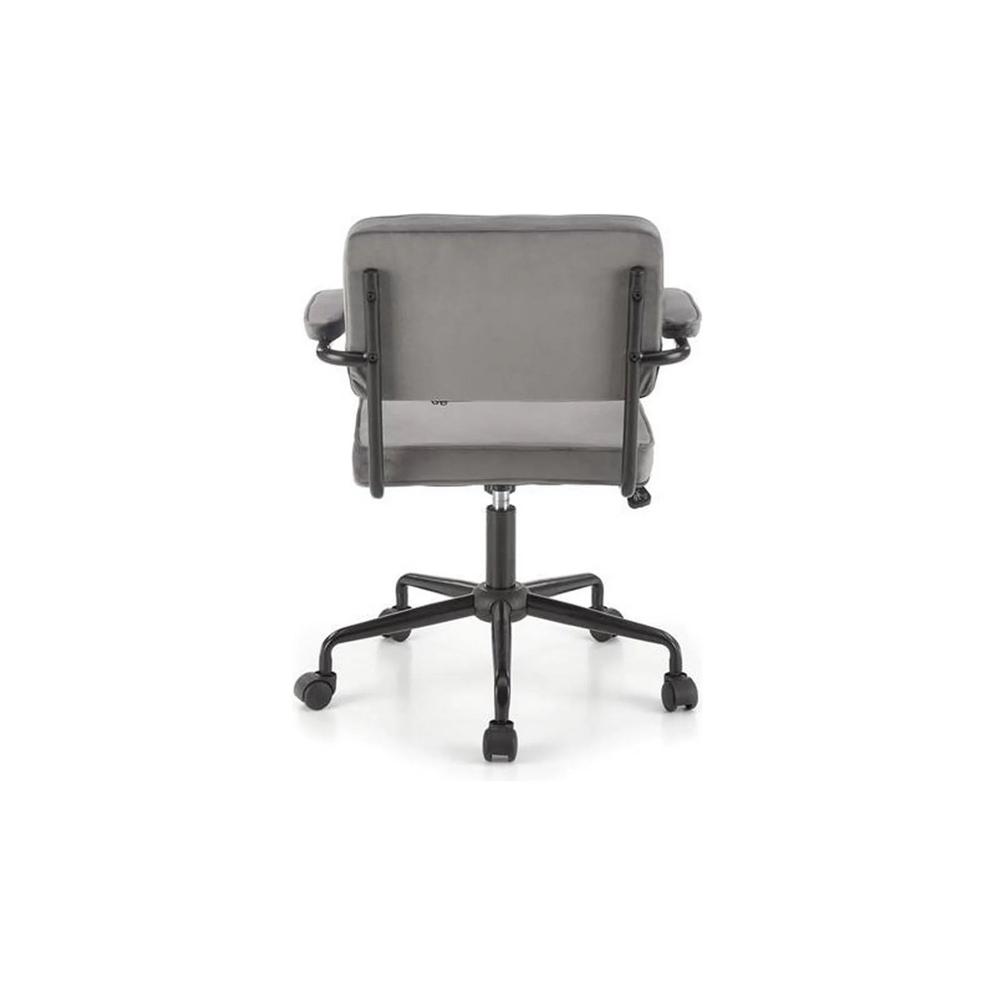 Scaun birou FIDEL, gri/negru, stofa clasica/metal, 62x56x81/91 cm