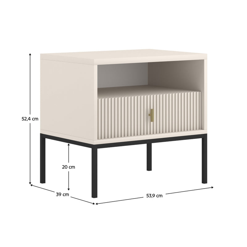 Noptiera MAGIRA MA06, casmir, DTD laminat, 54x39x52 cm