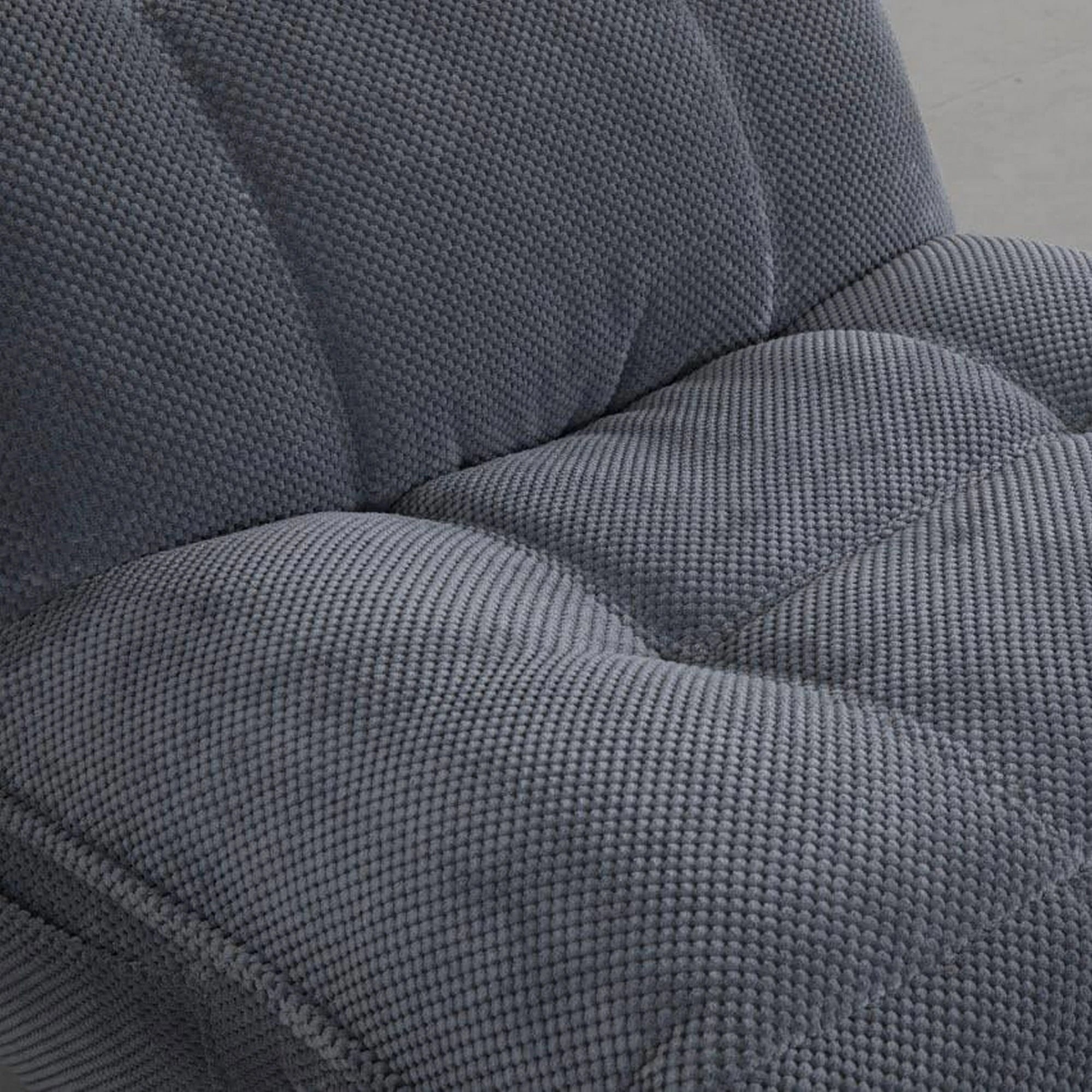 Fotoliu recliner MARCUS, gri/negru, stofa clasica/metal, 84x104x94 cm