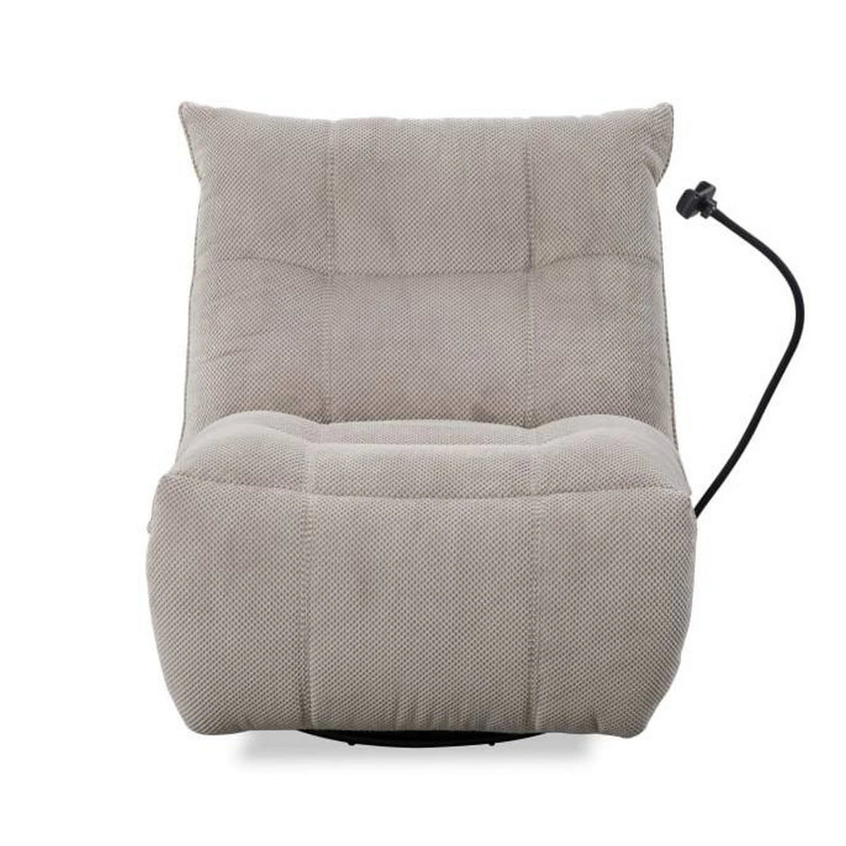 Fotoliu recliner MARCUS, maro deschis/negru, stofa clasica/metal, 84x104x94 cm