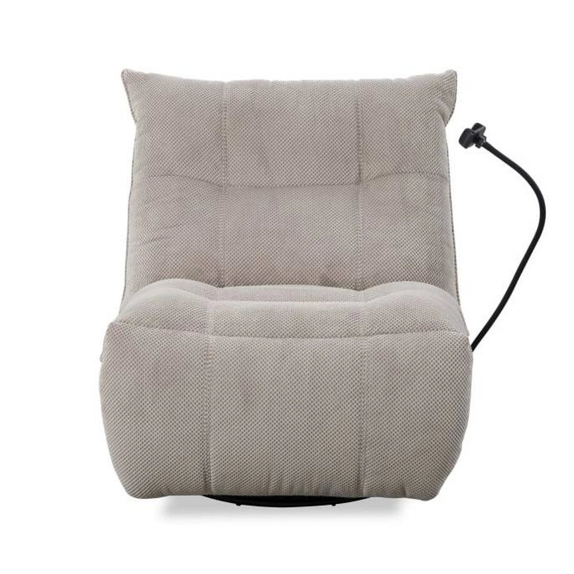 Fotoliu recliner MARCUS, maro deschis/negru, stofa clasica/metal, 84x104x94 cm