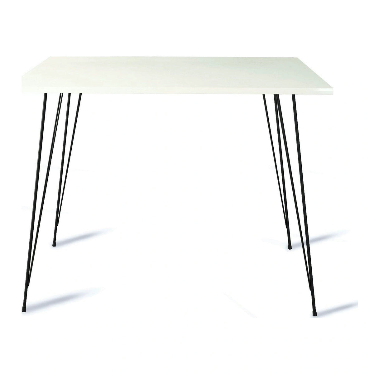 Masa 801CMY2936, alb/negru, PAL melaminat/metal, 90x90x75 cm