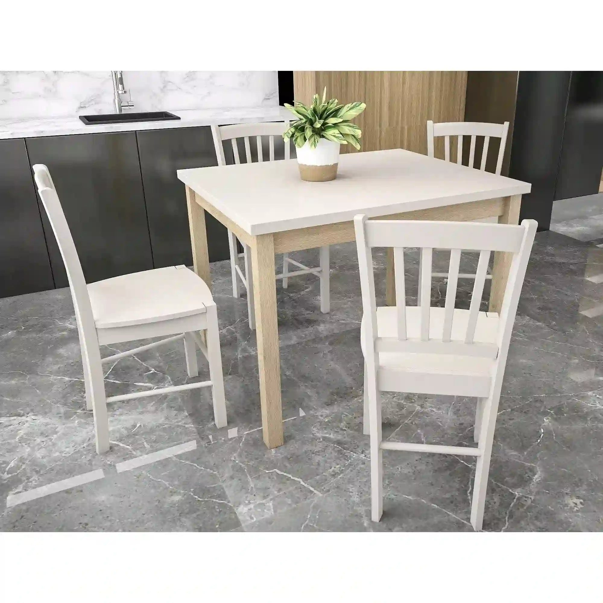 Masa ADAM, casmir/stejar, 80x80x75 cm